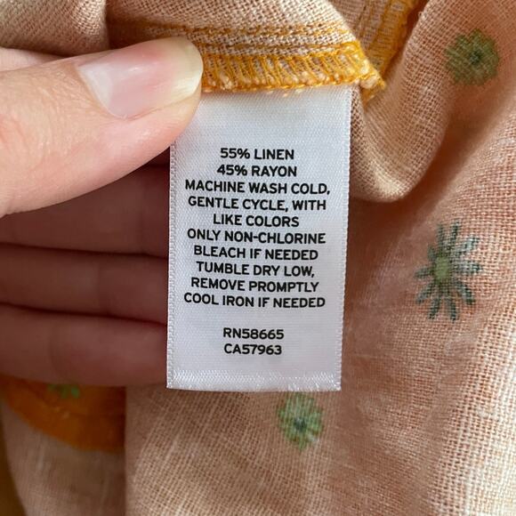 Abound – Linen Blend Orange Ditsy Floral Print Mini Skirt - Picture 8 of 9